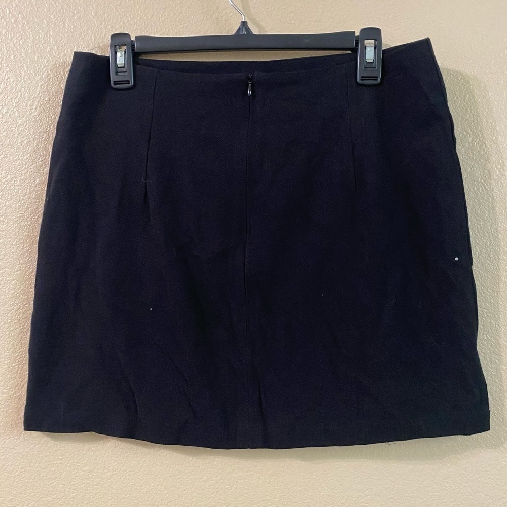 Umgee New Size L Penelope Floral Embroidered Linen Boho‎ Mini Skirt Black Colors - Picture 6 of 11